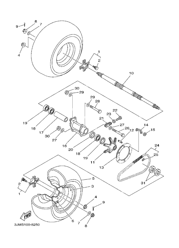 Yamaha Blaster 8802 Fiche Diagrams and Part Number